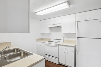 Fully-equipped kitchen with microwave